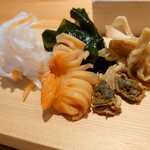 Sancha Kaisuke - 赤貝 + 肝の炙り