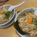 丸源ラーメン - どちらもノーマル肉そばです