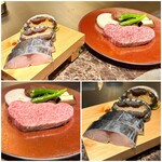 名駅 鉄板焼き 森本Ｘ Premium - 焼く前の食材