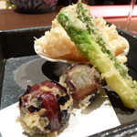 龢 - 【H25.7.10】鱧と巨峰の天婦羅。