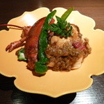 龢 - 【H25.7.10】オマール海老と夏ふぐの白子焼き・西京みそのアメリケーヌ。
