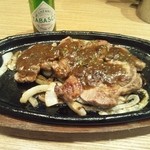 居酒屋酒仙 - 生ラムステーキ  グレービーソース