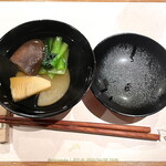 RITO - 《椀物》この日は筍，大根，しいたけ，青菜（？） 