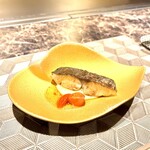 名駅 鉄板焼き 森本Ｘ Premium - さわらのバターソース/マッシュポテト