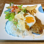 カフェ・ド・ローズ - ロコモコプレート1200円