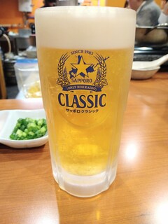 北海道しゃぶしゃぶ ポッケ - サッポロクラシック生ビール
