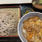 はま屋 - もりそばと親子丼750円