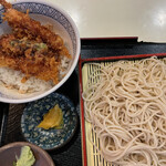 Hamaya - もりそばと天丼750円