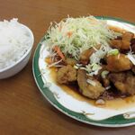 Chinese Katei Ryori Yoryu Shiroko Ten - 台灣糖醋豬肉(790日圓)與小碗白飯(150日圓)