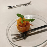 水ノ雅 KYOTO FUSHIMI - 人参のマシュマロと生ハムの塩味があって美味しい