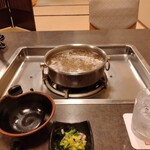 黒豚料理 あぢもり - 黒豚のしゃぶしゃぶは出汁で