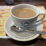 星乃珈琲店 - モーニングサービス〔ホットの豆乳ラテＬサイズ〕