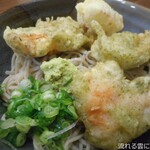 手打ち蕎麦 楽庵 - とり天ぶっかけそば