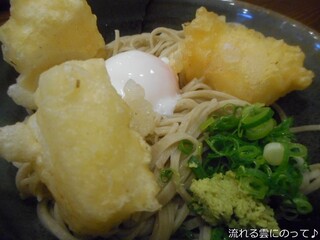 Teuchi Soba Raku An - 揚げ餅ぶっかけそば