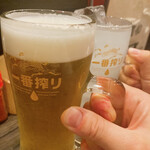 人形町 おゝば - 生ビール＋ゆず酒サワー