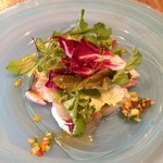 ラ スフォリーナ - イサキ、水蛸、真鯛のカルパッチョ