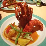 金蘭荘 花山 - 焼物：伊勢海老のアメリケーヌソース