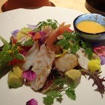 金蘭荘 花山 - お造り替り：大海と大地の恵み