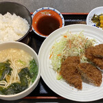 Ebirasoba - ミンチカツ定食(ミニそば･ごはん･漬物)