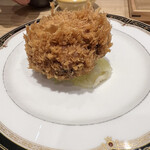 とんかつ ばんぶー - サービスのメンチカツ♡最高すぎです！