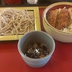 田人味おやじがんこそば - ミニソースカツ丼セット(900円)