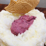 こひる庵 - まずはカシスチーズクリームと合わせる　色がとっても鮮やか〜