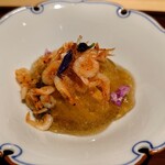 日本料理 柳燕 - 春野菜のジュレ掛け