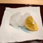 日本料理 柳燕 - 壱岐の障泥烏賊と完熟した酢橘