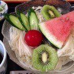 長寿庵 - ひやむぎ700円