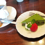 Kan Vege - 今回のデザートは抹茶ケーキ