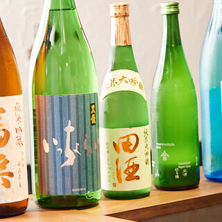 A selection of carefully selected drinks that bring out the deliciousness of fish