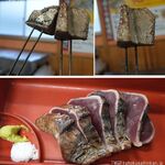 Resutoran Katsuobune - 藁焼き体験で自分で焼いた鰹(高知市)食彩品館.jp撮影