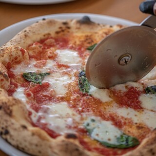 Neapolitan pizza baked in a wood-fired oven in the artisan town of Tsubame City, Niigata Prefecture.