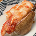 鮨おばな - 車海老のミニ丼。海老のエキスの塊です