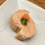 鮨おばな - 余市の鮟肝。三日ほどポン酢に漬け込みました