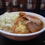 大勝軒 - 大ラーメン＋ネギ・油 多め