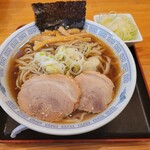 Chuukasoba Kumo No Ito - ◆「煮干し中華」(小) 選べる内容 「麺種類」細麺 「スープ種類」あっさり 「茹で加減」普通 「味」普通 にプラス「ねぎ」トッピング