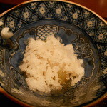 北新地 弧柳 - デラウエア白和え　新生姜のかき氷