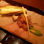 北新地 弧柳 - 宮崎牛・プレミアエリンギ・ひめとうもろこし・ユリの蕾