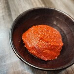 栗ちゃんラーメン - 鬼辛、見た目には辛そうでたっぷりあります