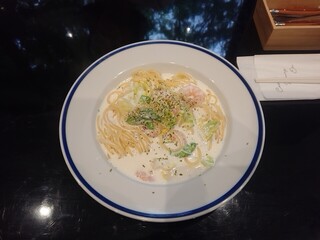 Casual Dining Ebi - 小エビと春キャベツのクリームパスタ_1300円