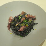 イタリアンレストラン Zucca - 蛍烏賊と菜花、イカスミの生パスタ