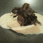 イタリアンレストラン Zucca - 黒トリュフと低温調理の鶏胸肉の一皿