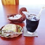 道の駅　いりひろせ - 「枝豆ケーキとアイスコーヒー」￥550です(2013/7/22UP)
