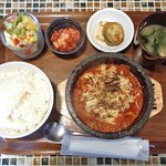 Cotteji - 石焼チーズタッカルビランチ（激辛・ご飯大盛）