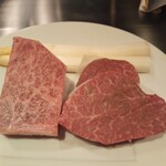 東京住友クラブ - 本日のお肉サーロインとヒレ、ホワイトアスパラガス