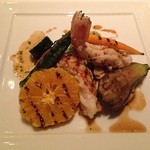 ラ　ジュネス - 魚料理：手長海老と夏野菜のグリル