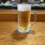 Sukeroku Zushi - 生ビールはジョッキが大きい(¥700)