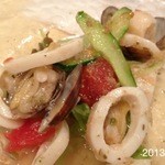 パスタ デ アリオスト - 2013.7.20(土)久しぶりのアリオスト　いつものエビ・イカガーリックバター(^^♪美味しい