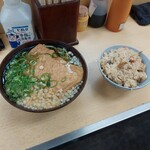 天六うどん - けつね定食 570円